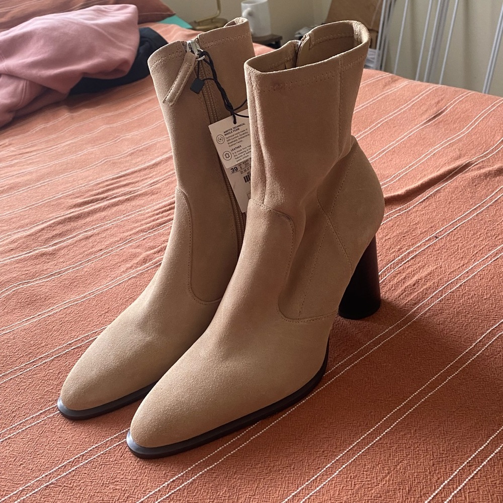 ZARA leather ankle boots